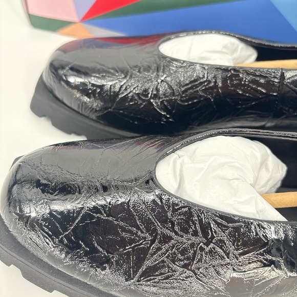 Katy Perry Lug Sole Loafers Platform Chunky Heel Black Patent Leather Size 9.5 - Picture 8 of 9